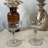 Old champagne glasses
