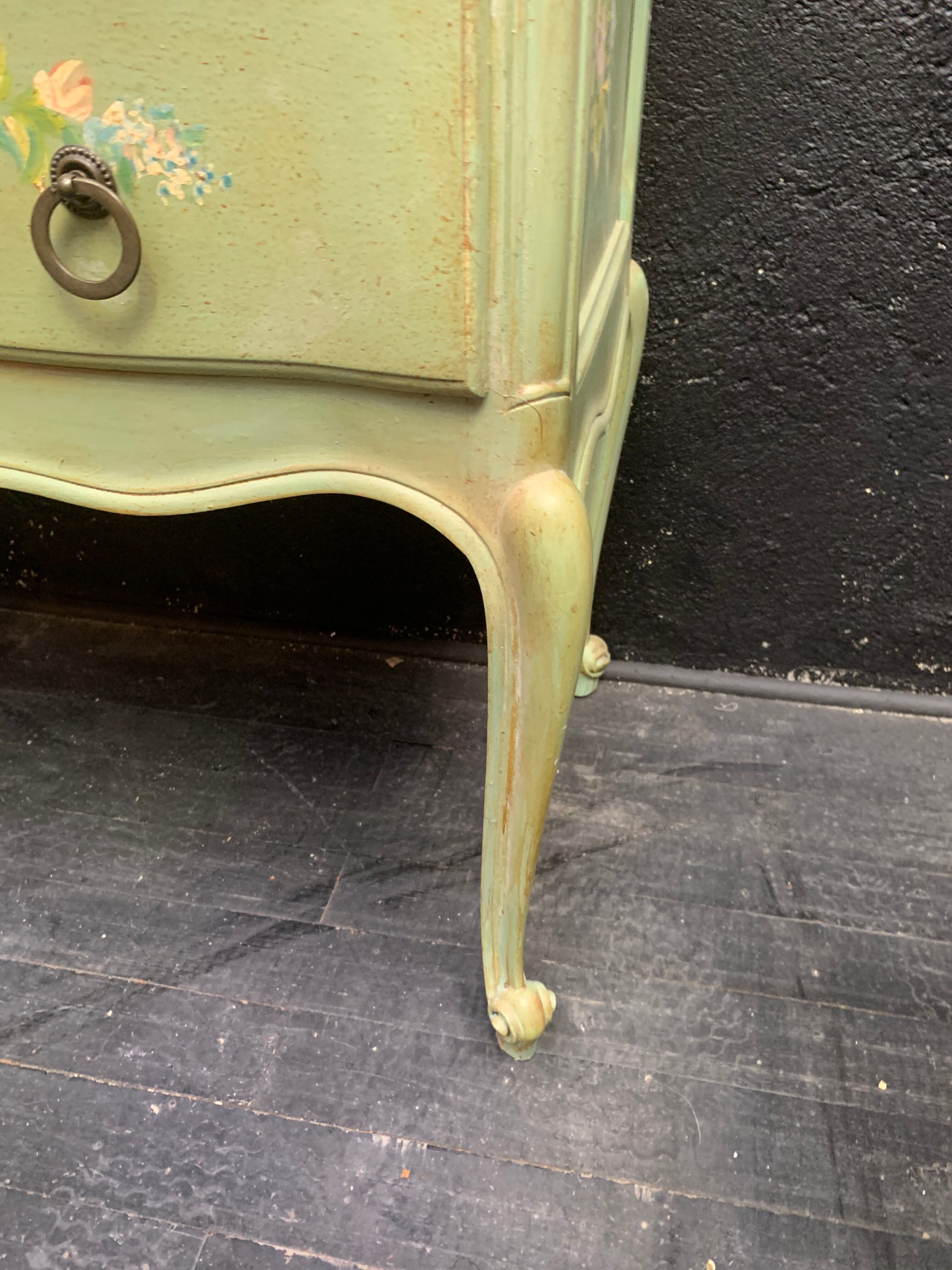 Dresser called "jumping" painted wood