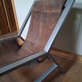 Brown leather armchair, J-Line