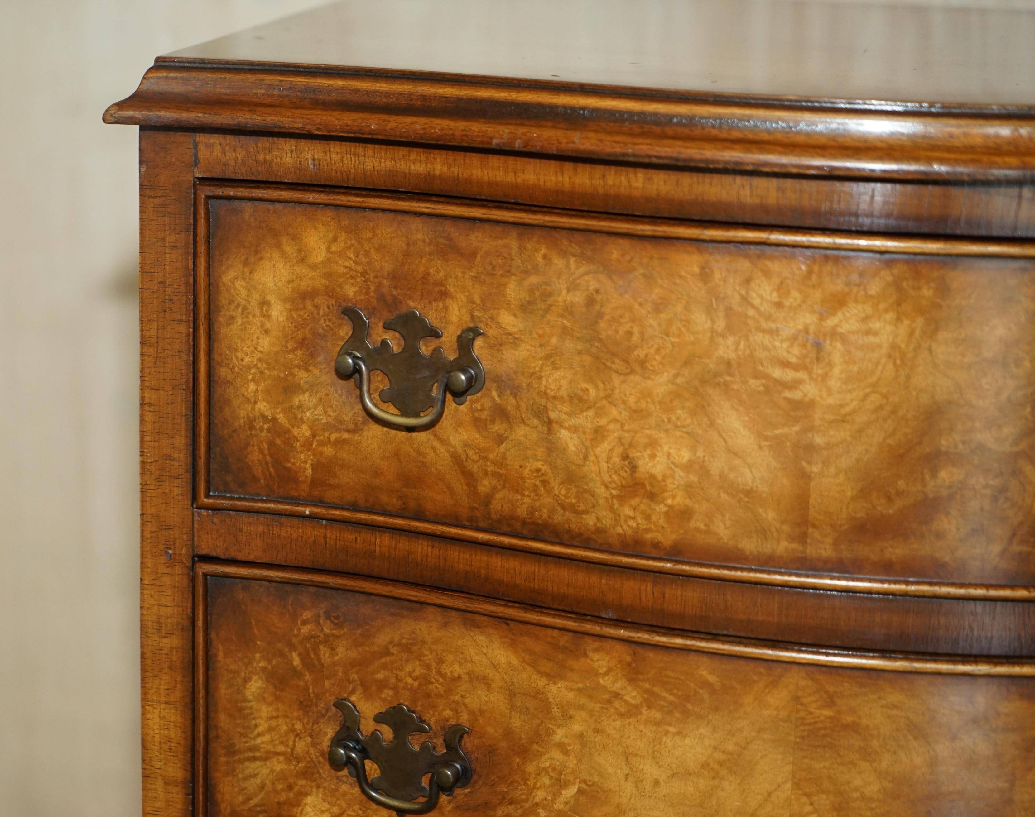Vintage Walnut Burr Commode Serpentine Bevan Funnell