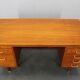 Mid-century Danish teak writing desk with brass details, 1960s