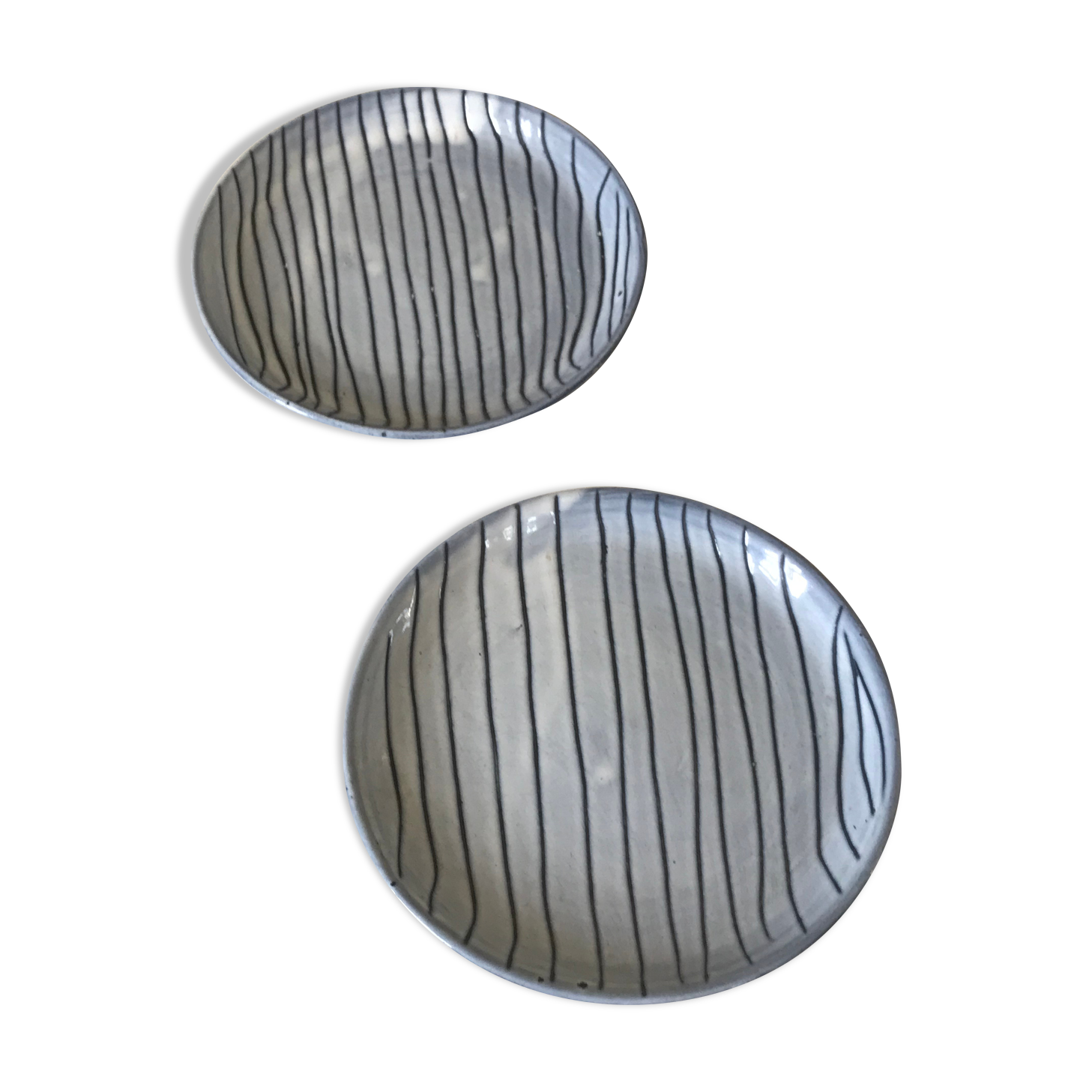 Pair of decorative plates signed innocenti annees 50