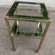 2 bedside tables, end tables in brass and transparent glass Maison Ja