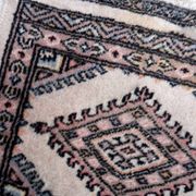 Tapis vintage fait main Boukhara – 39 x 42 cm – Design traditionnel