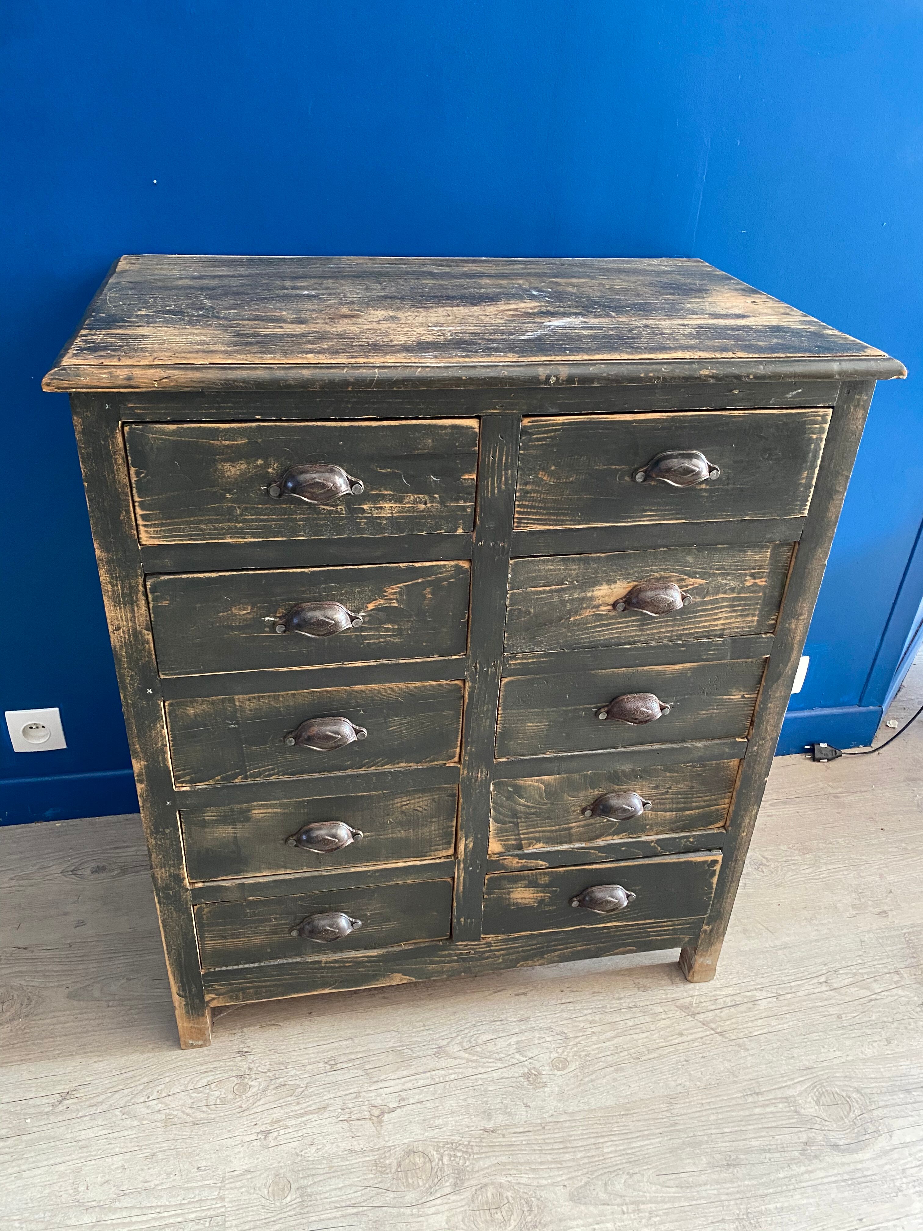 Old patinated craft furniture