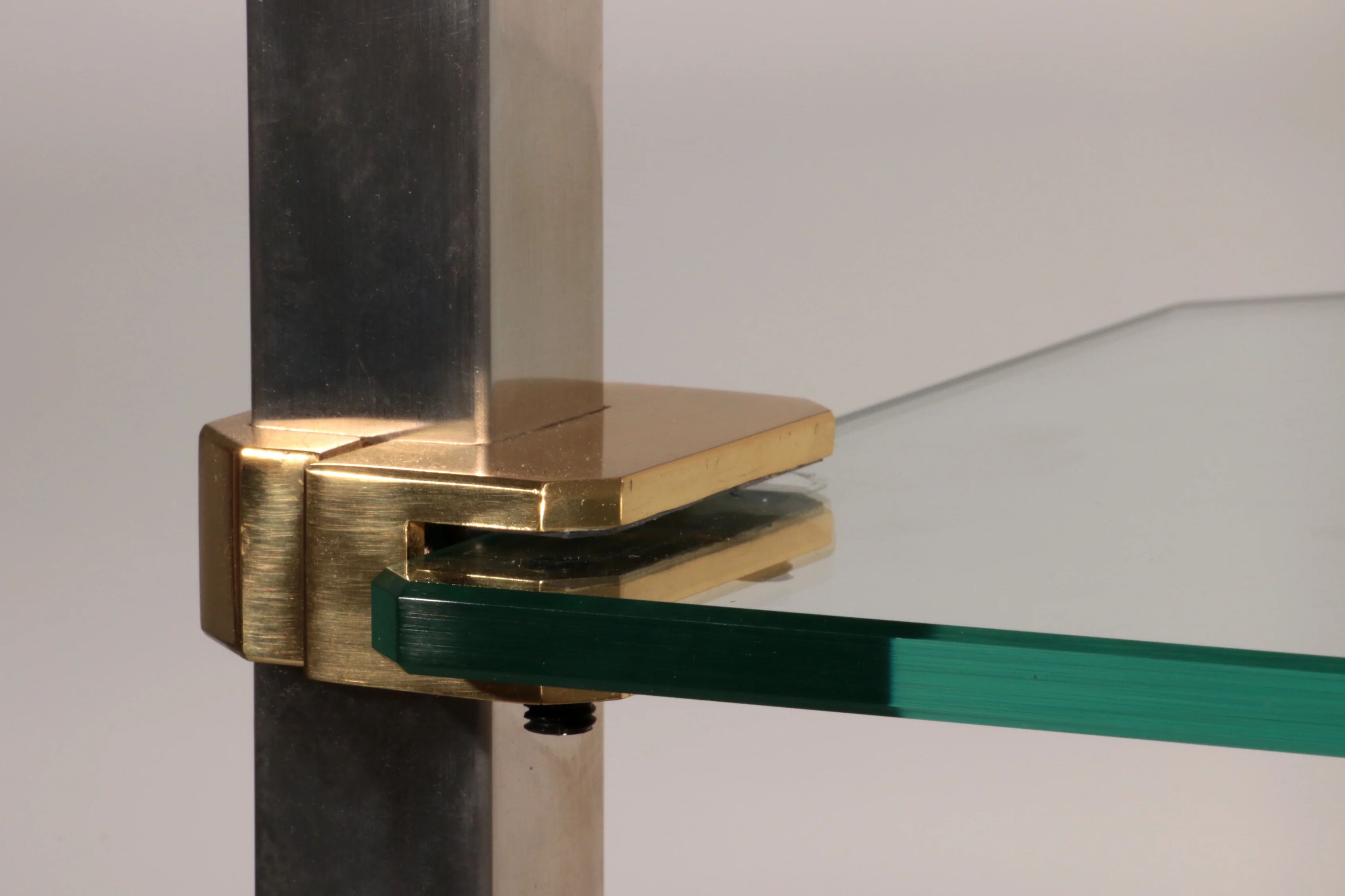 Peter Ghyczy 1970 corner cabinet – iconic stainless steel & aluminum model R16