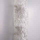 Elongated wall lamp by Kaiser Leuchten with bubble glass 1960s