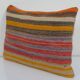Ethnic wool turkish lumbar kilim pillow cover