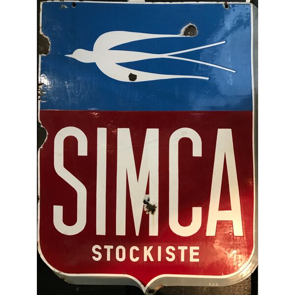 Plaque émaillée Simca | Selency