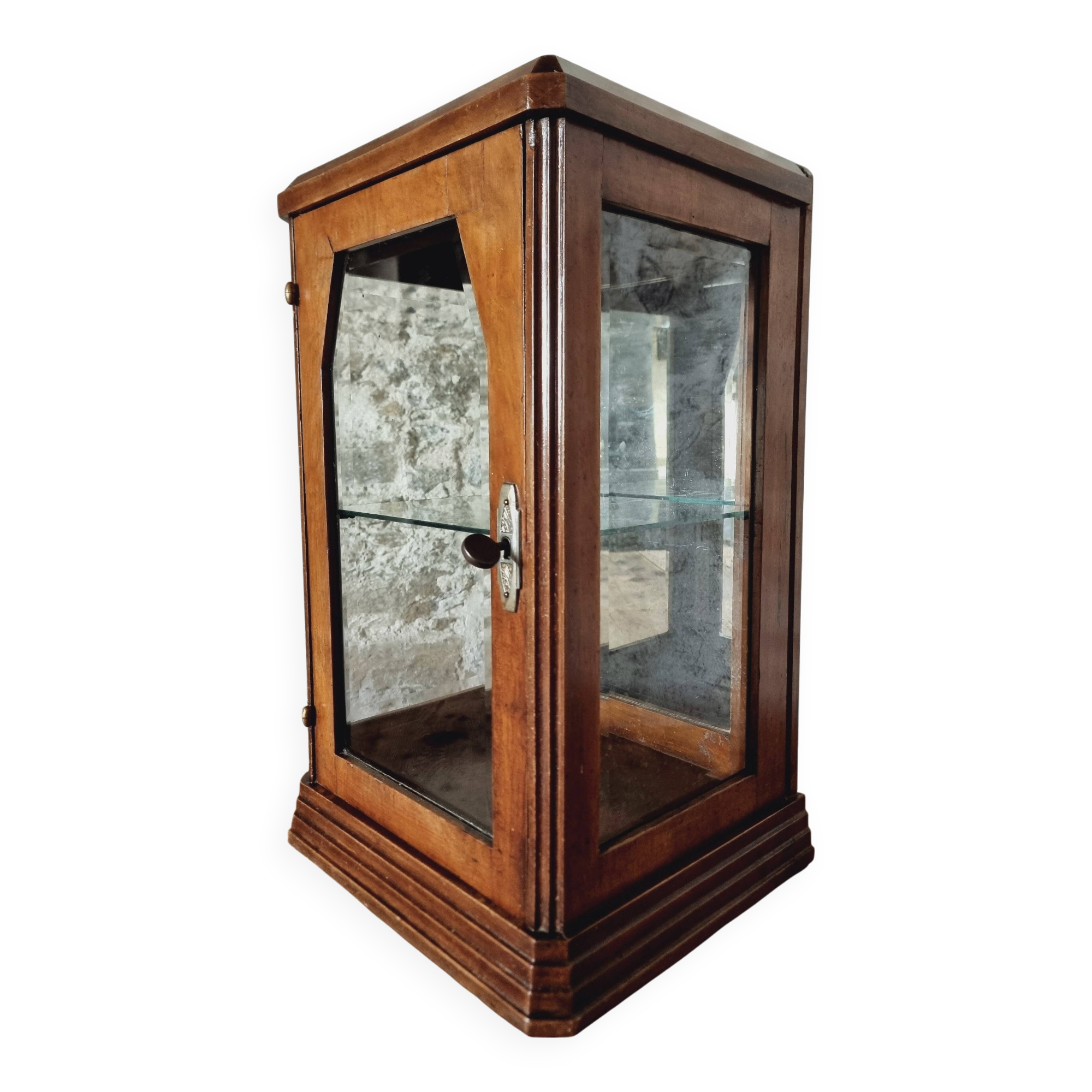 Antique Art Deco wall display case – France, circa 1920