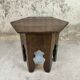 Vintage hexagonal side table in solid oak