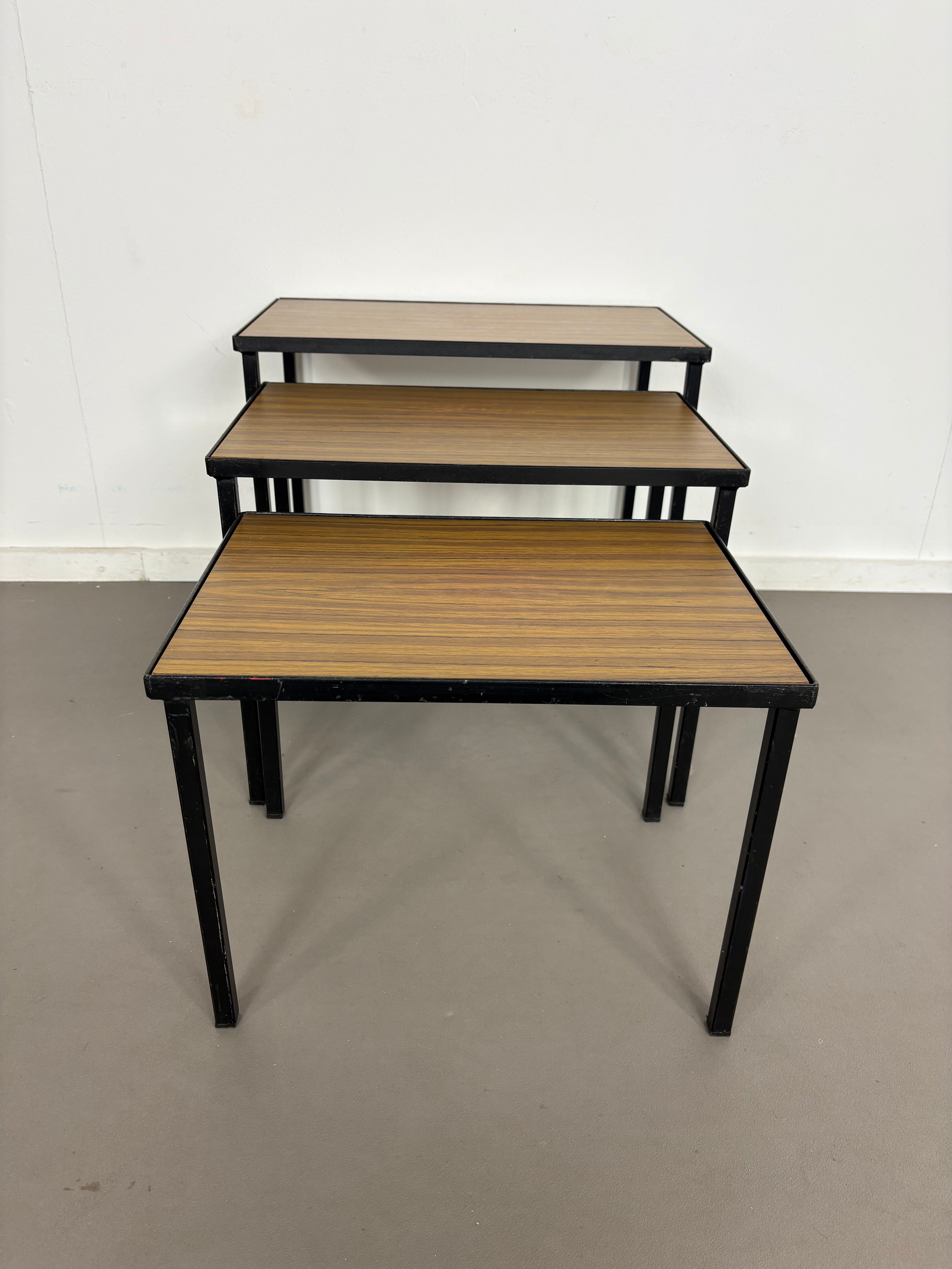 Vintage Artimeta Sidetables with reversibel top sixties
