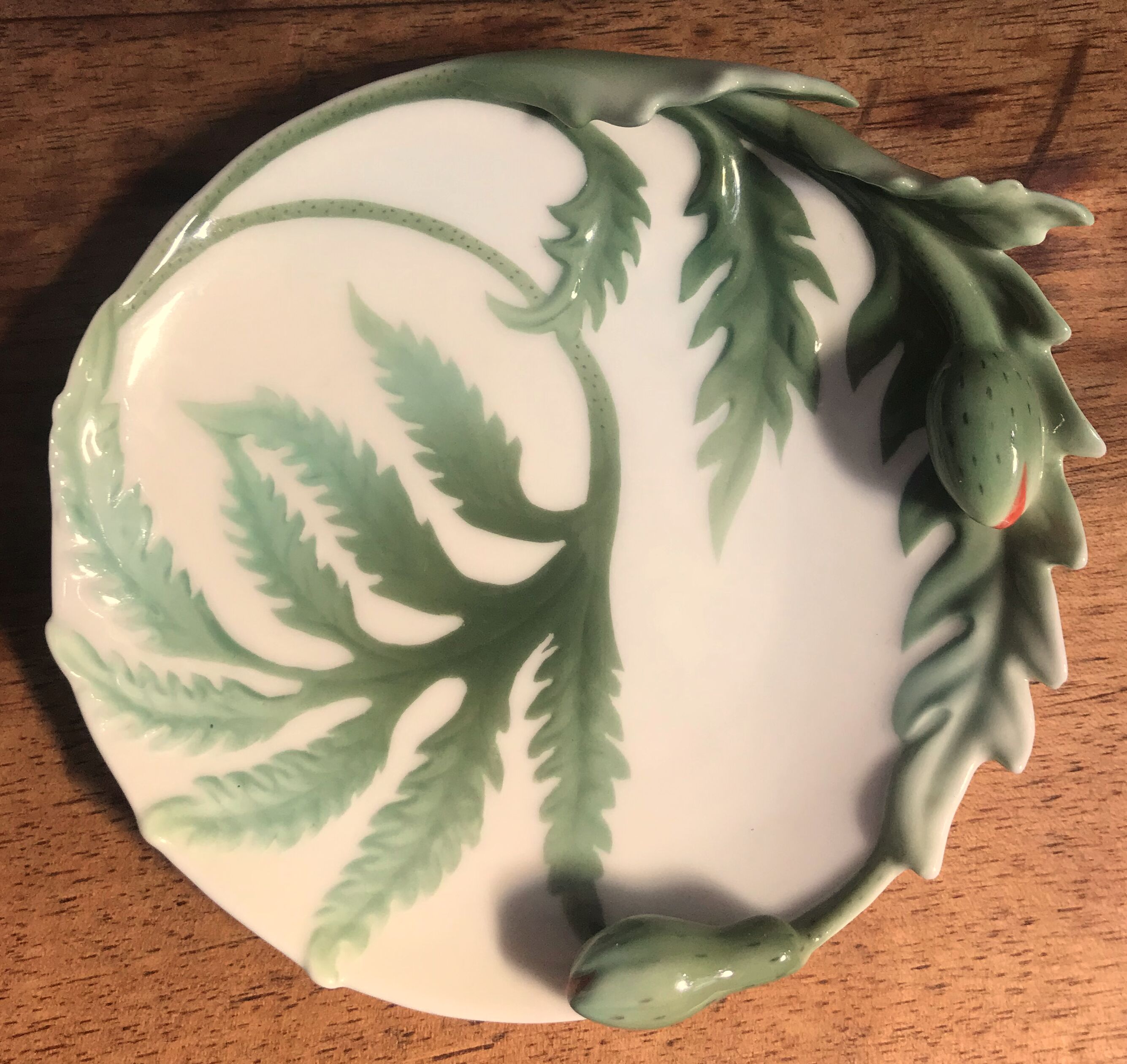 Coffee cup with its under cup, Franz porcelain