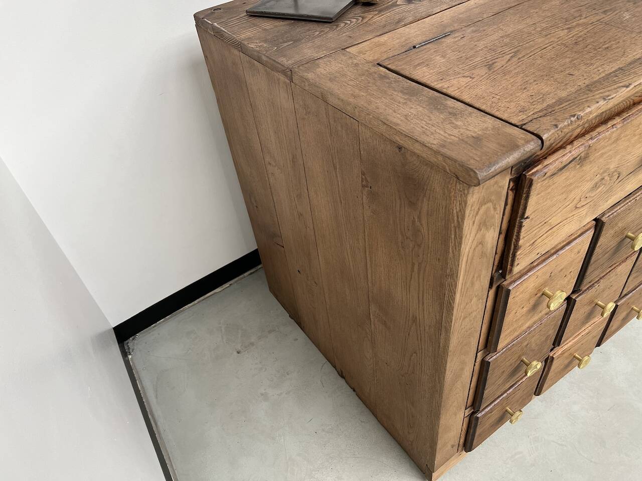 Old trade furniture with oak drawers XL format