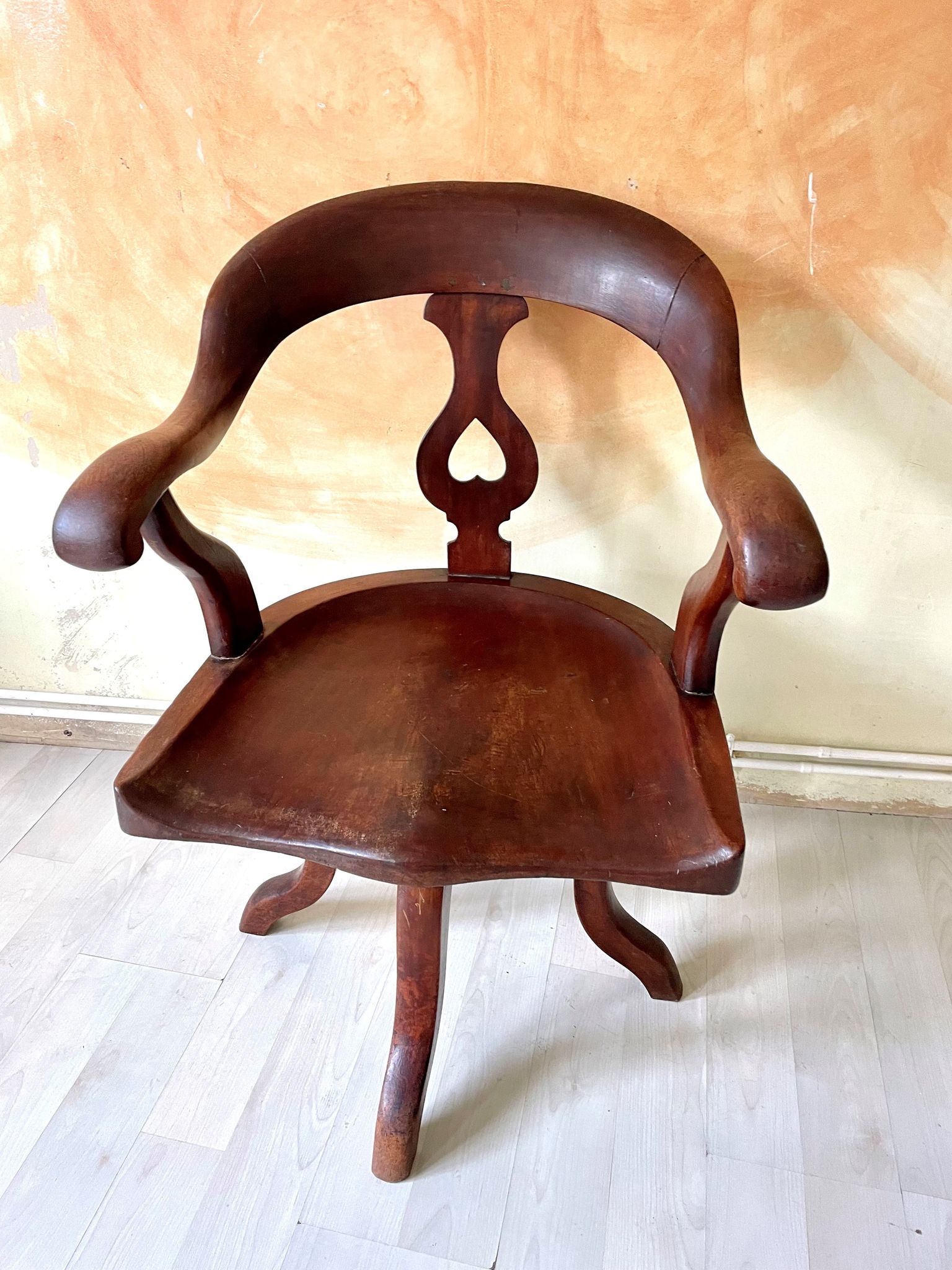 Sailor's armchair in swivel teak