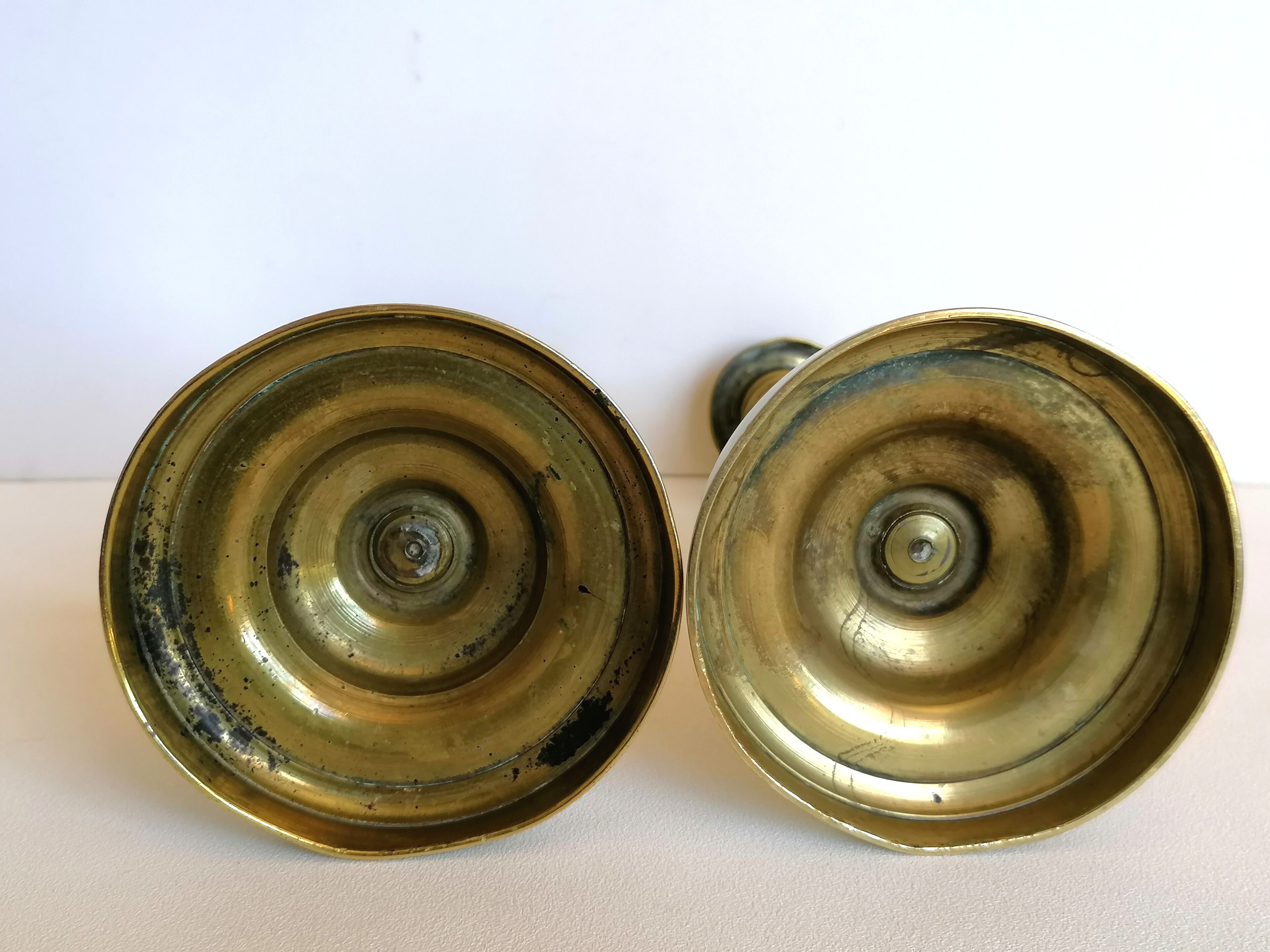 Pair of brass candlesticks