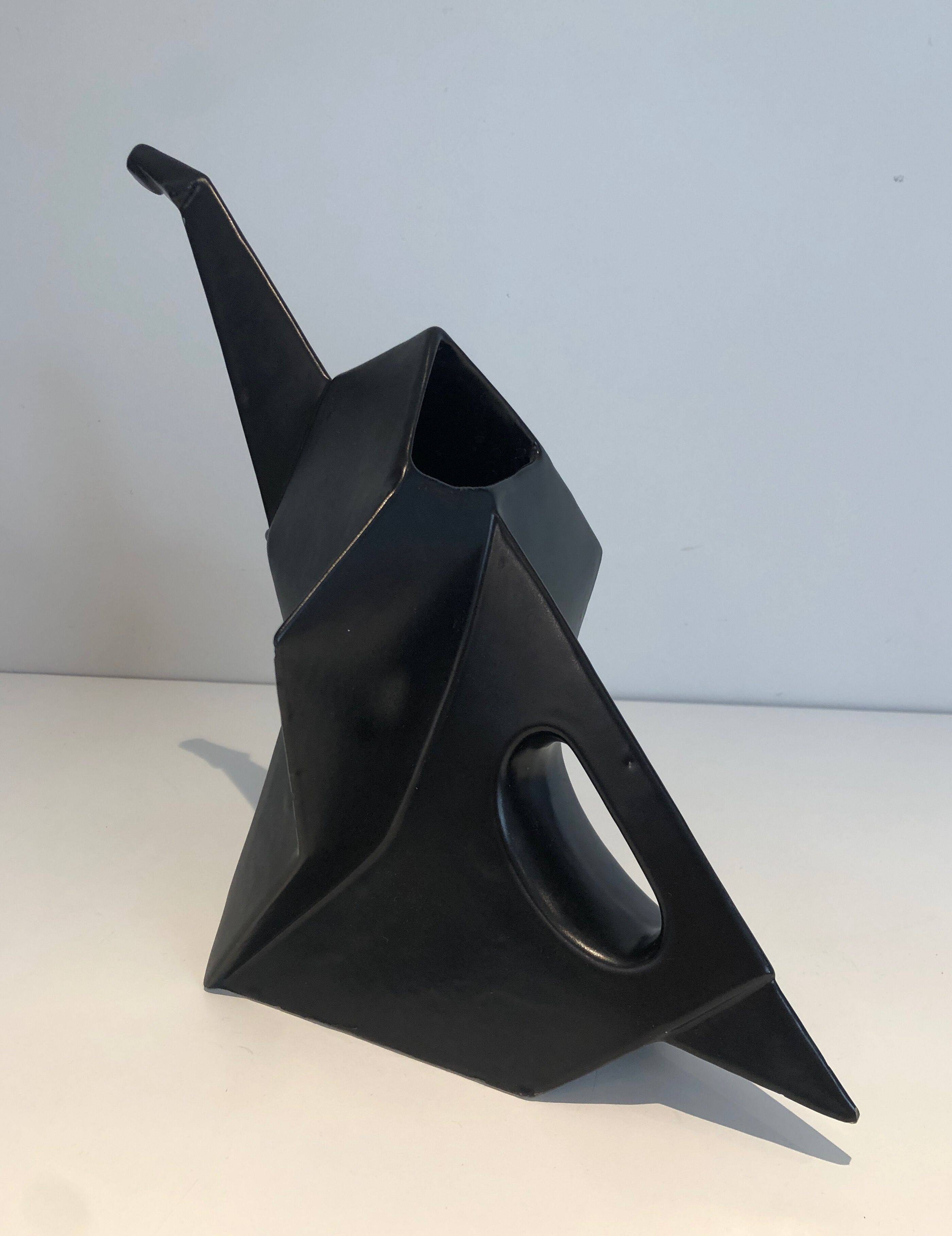 Black ceramic elephant jug