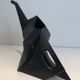 Black ceramic elephant jug