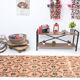 Geometric pattern turkish runner rug 350x85cm