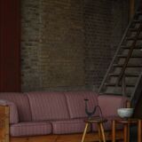 Modern Danish three-seater canapé in pomeranian pine and wool, by Christian IV, 1970s.