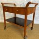 Scandinavian modern teak serving cart with drawers, Sweden, 1950s