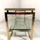 Brass & Bevelled Glass Two Tier Console Table 1970’s