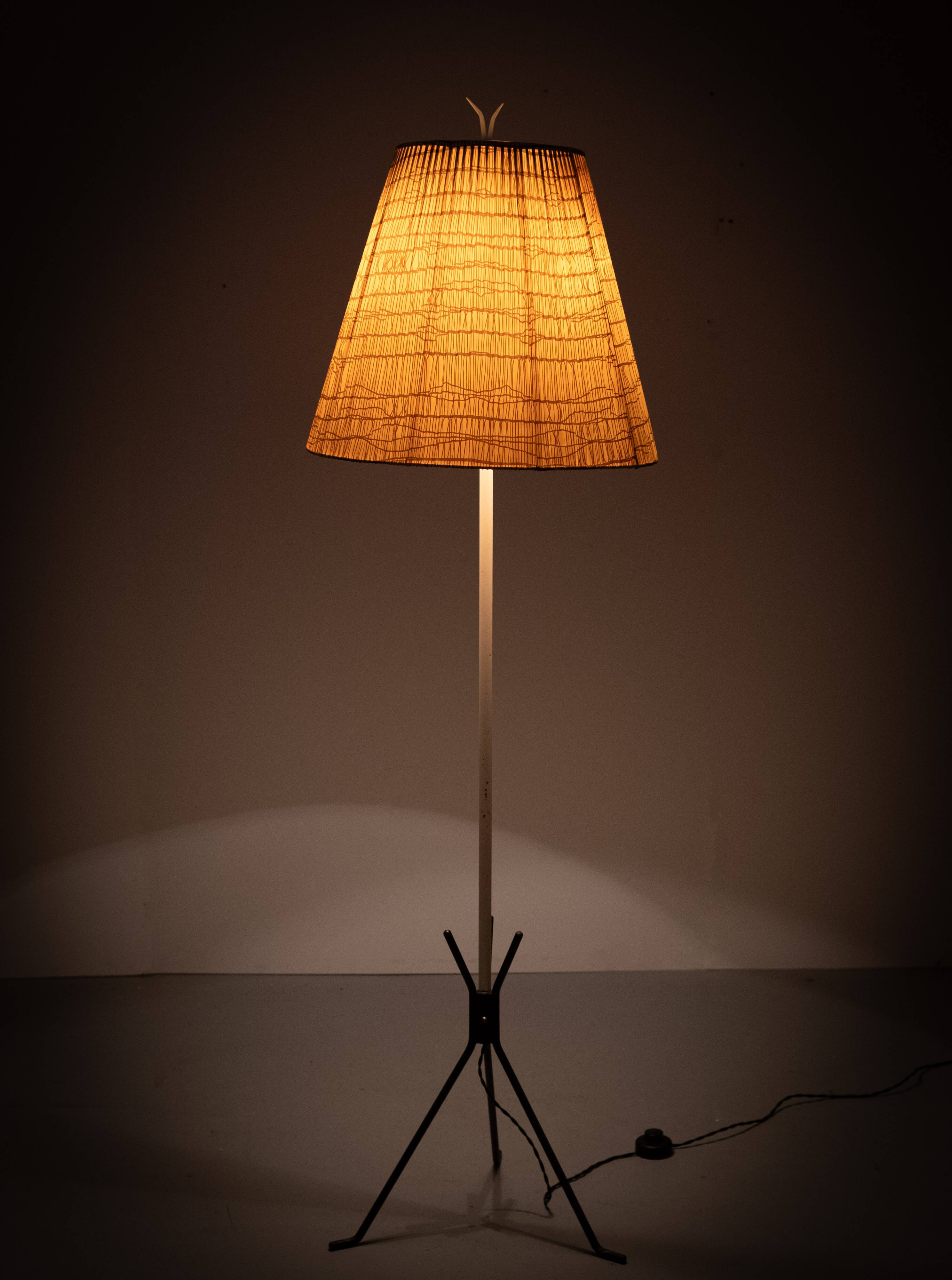 Mid Century Modern Tripod Floor lamp Holland 1950s
