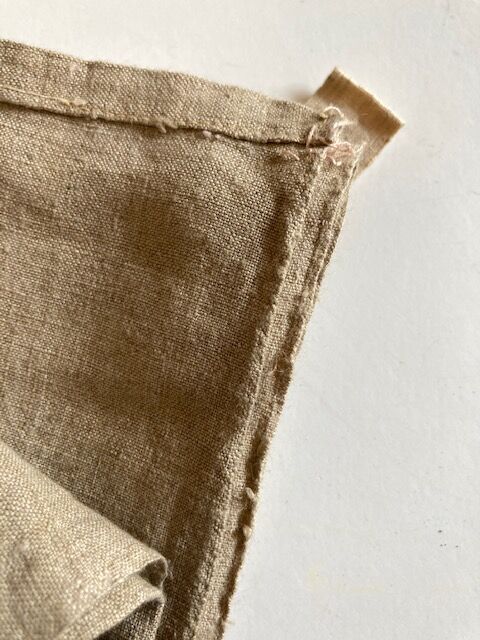 Pair of cloths in raw linen bise fabric XXL