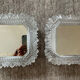 Pair of vintage 70s sconces in molded glass