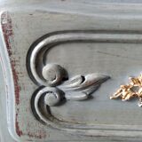 Louis XV-style patinated grey chest of drawers