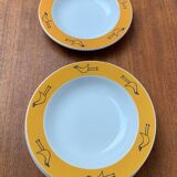 Postmodern German series of flying objects, soup plates by David Palterer and Sieger Design for Arzberg, 1990s, set of 7.