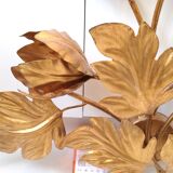 Wall light gold metal flower