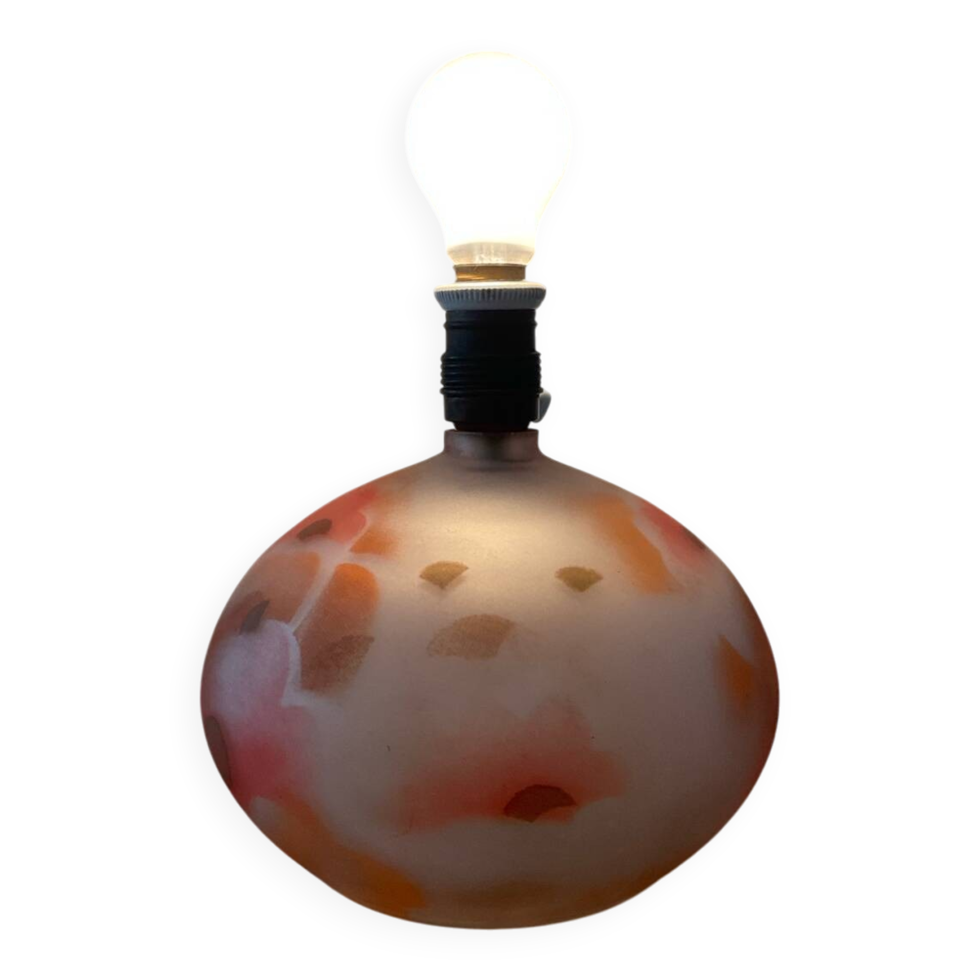 Vintage frosted glass lamp base