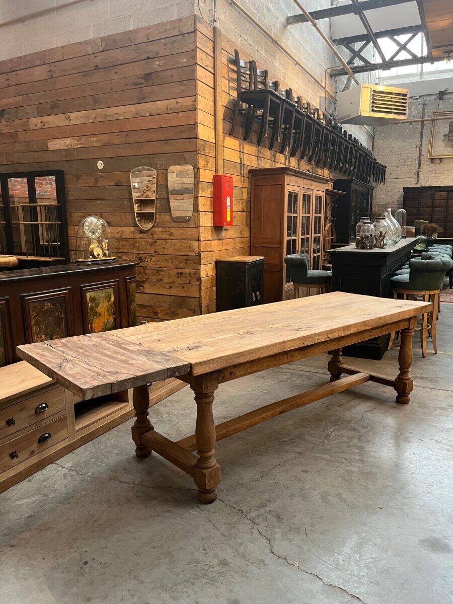 Early 20th century oak farmhouse table
