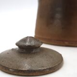 Stoneware teapot by Pierre Digan with bamboo handle, La Borne, 1960s