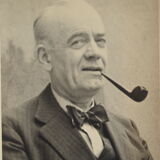 Anonymous silver photo portrait of a man with a pipe