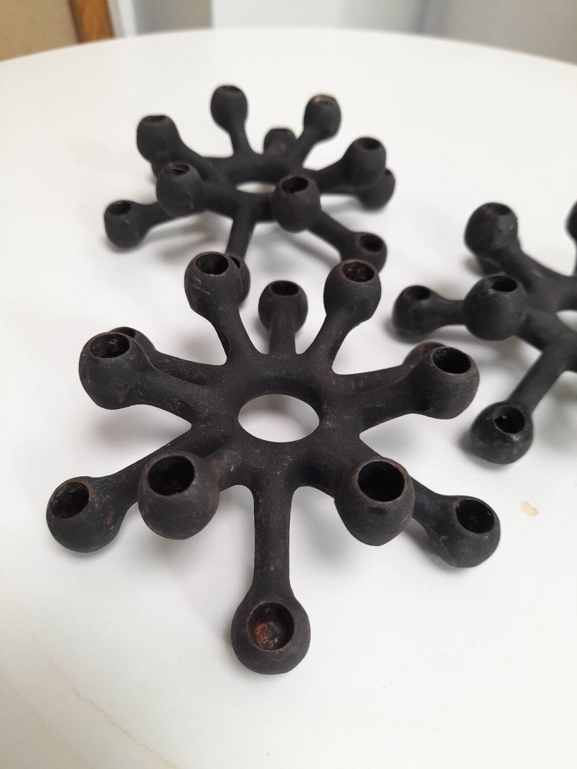 3 Spider candle holders by Jens Quistgaard dansk