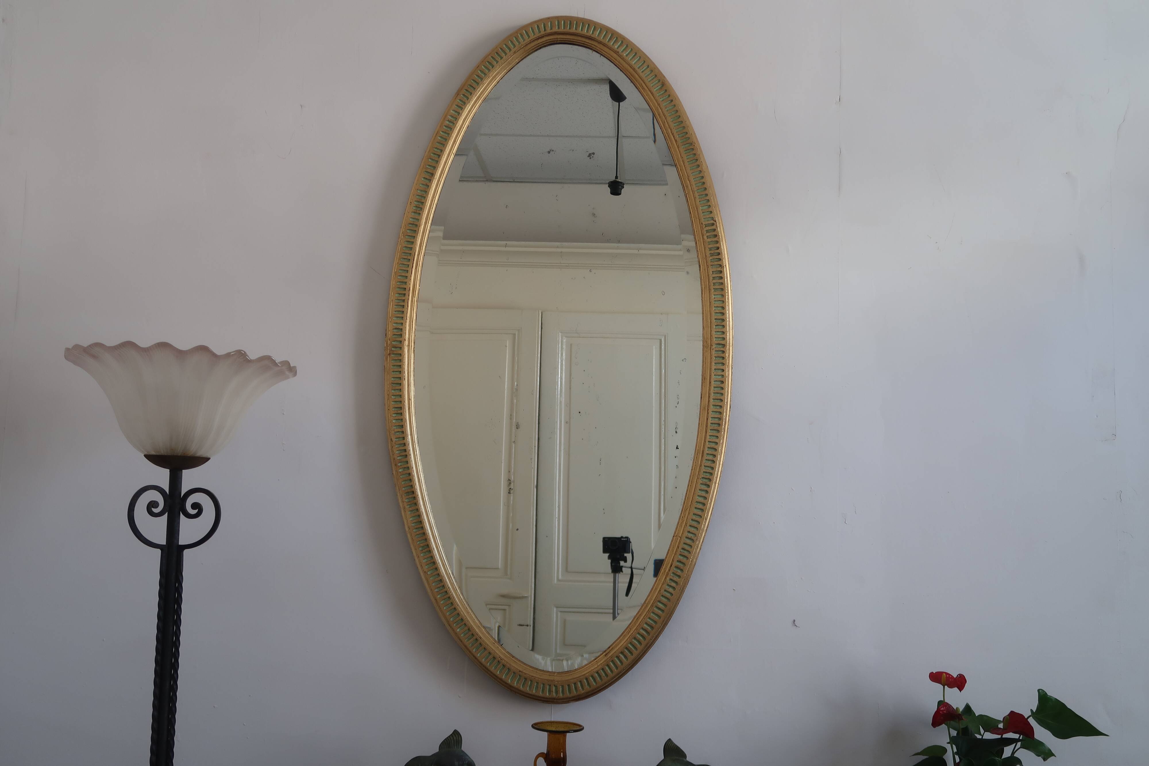 Empire style oval mirror