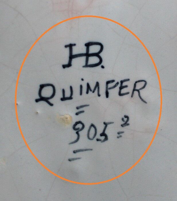 Pair of vases in quimper earthenware - late nineteenth