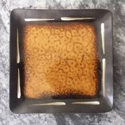 Large square tidy or serving dish in enameled ceramic, joseph abboud 1960