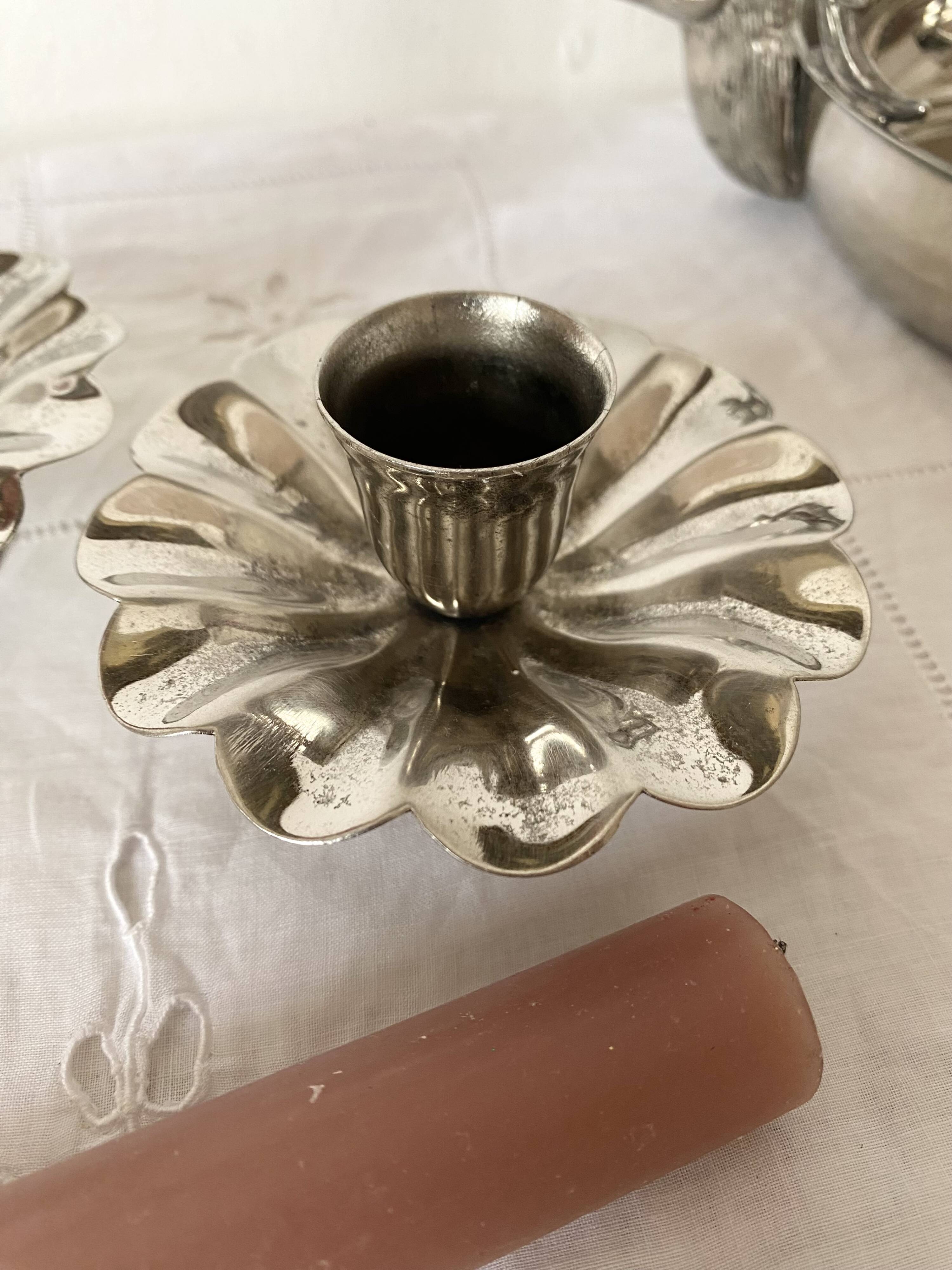 Vintage silver candlesticks
