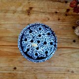 Vintage flamed stoneware flower pick