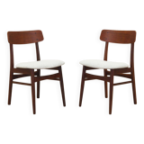 Ensemble de deux chaises en teck, design danois, années 1970, production : Danemark
