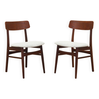 Set of two teak chairs, Danish design, 1970s, production: Denmark