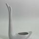 Ceramic pot cover in the shape of a swan
