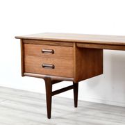 Midcentury Afromosia Desk From A. Younger Designed By John Herbert. Vintage