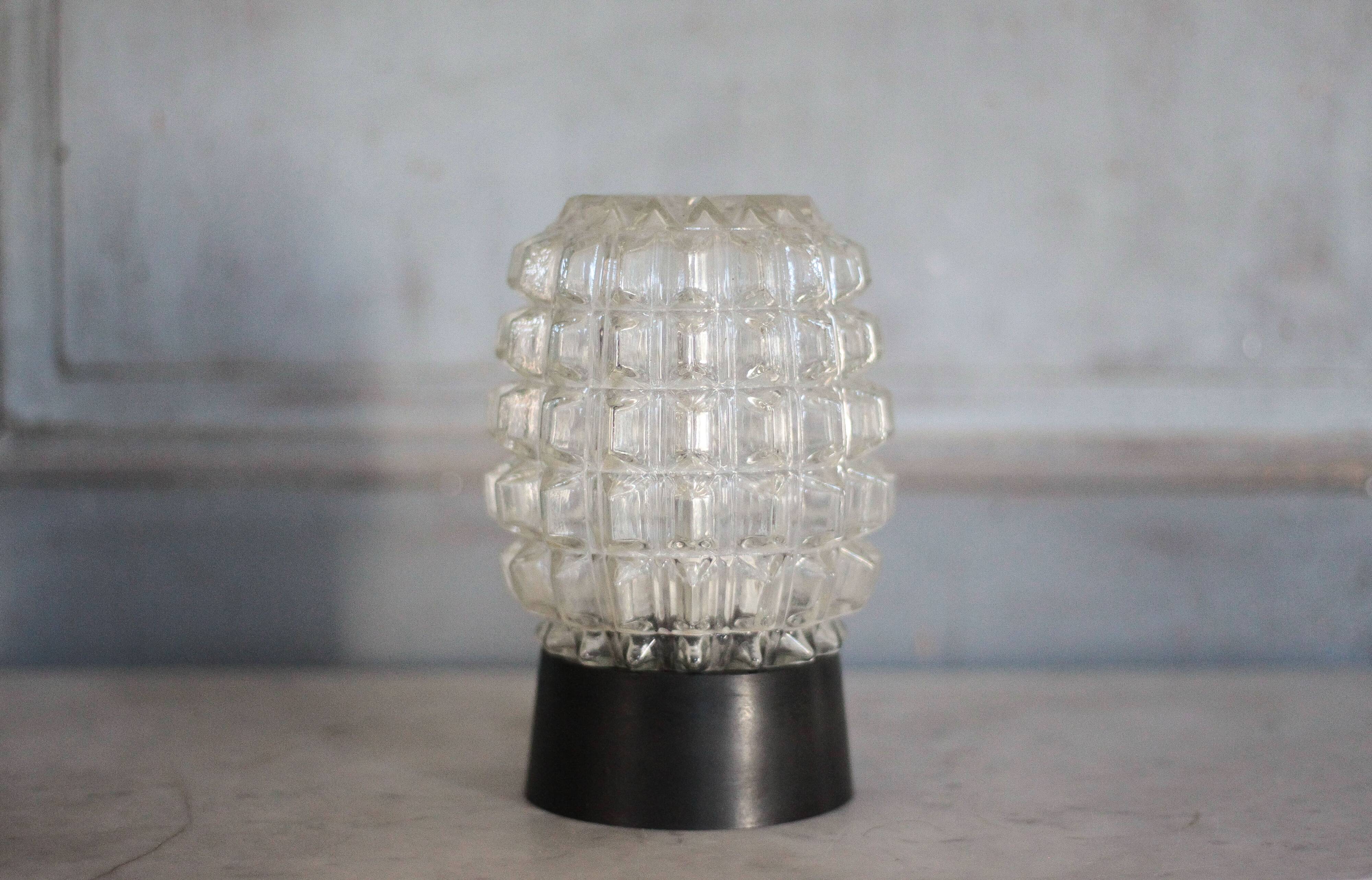 Vintage lamp, RZB Leuchten ceiling light in pineapple-shaped glass