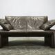 Jori Belgian Full Grain Leather Freestanding Two-Seat Sofa, 1990s