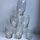 Lot de 6 verres à eau en cristal gravé années 50