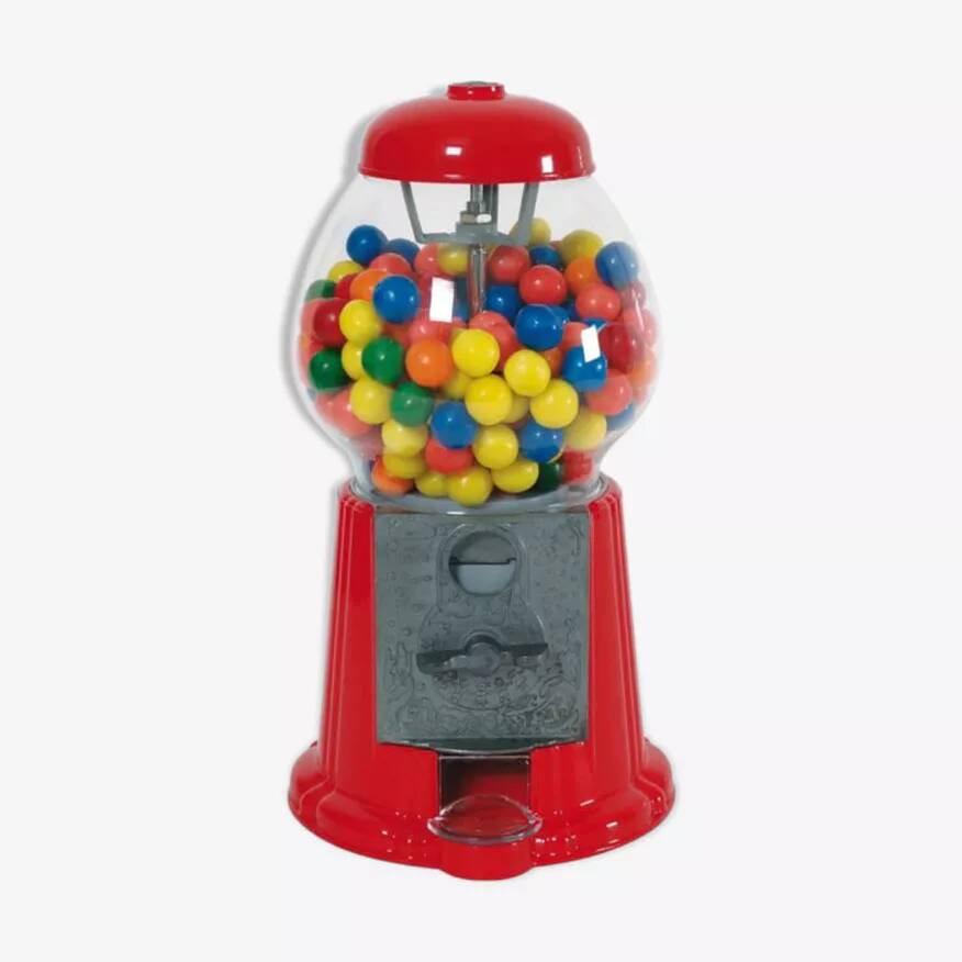 Metal and glass candy dispenser